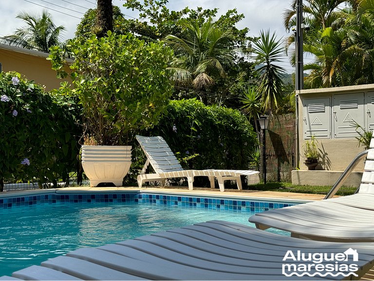 Casa con piscina privada a 150m de la playa de Pauba