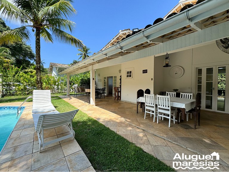 Casa con piscina privada a 150m de la playa de Pauba