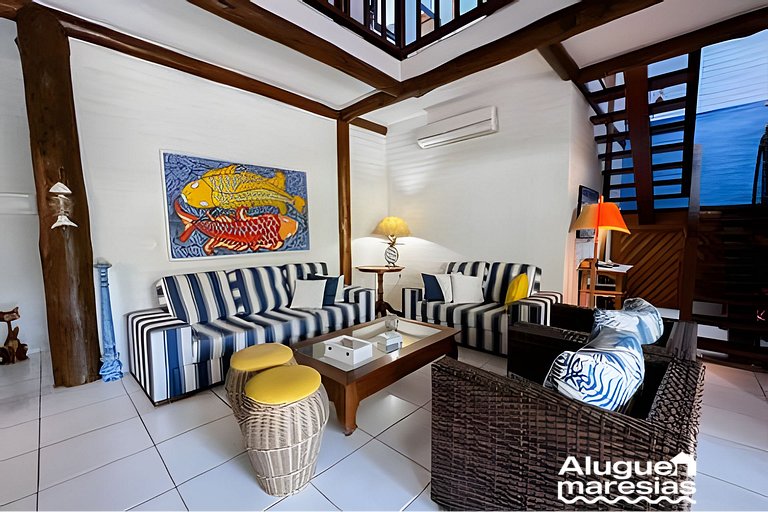 Piscina privada, 3 suites con aire acondicionado.