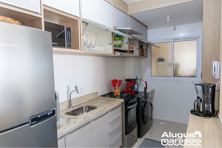 Apto Moderno c/ Piscina, Ar e Varanda Gourmet