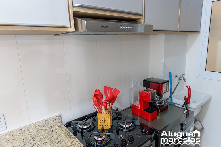 Apto Moderno c/ Piscina, Ar e Varanda Gourmet