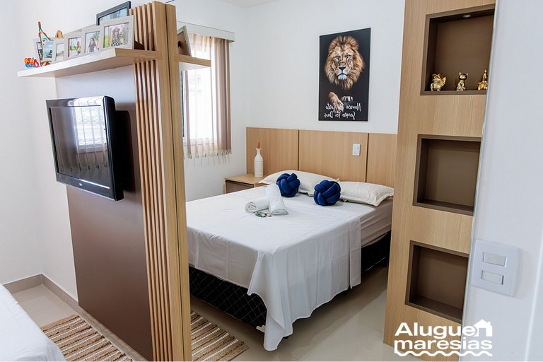 Apto Moderno c/ Piscina, Ar e Varanda Gourmet