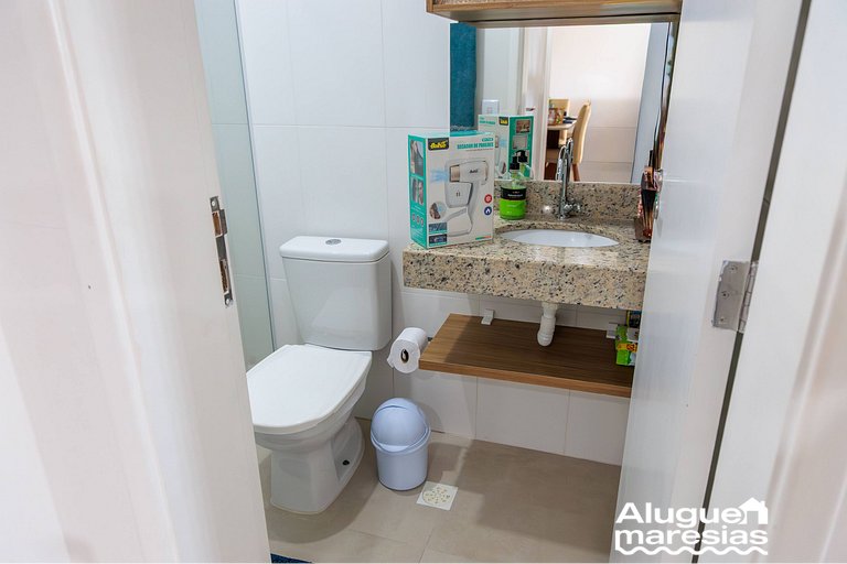 Apto Moderno c/ Piscina, Ar e Varanda Gourmet